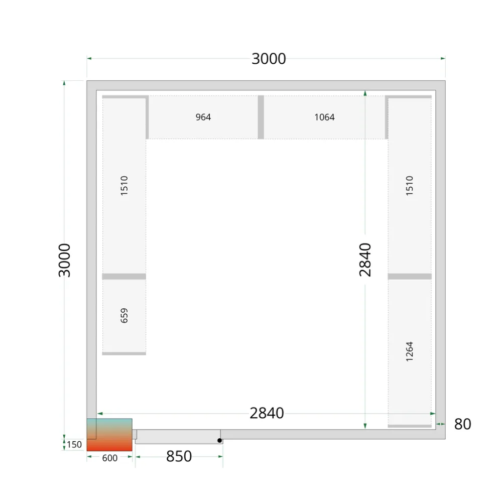Flot Kølerumspaneler 80 mm fra Tefcold